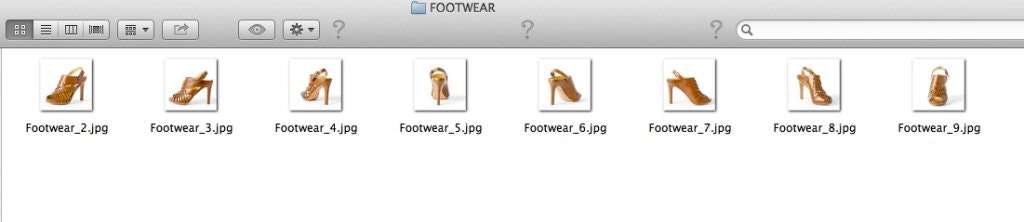 Here we have compiled the eight images that we will use in our GIF file into a  		folder