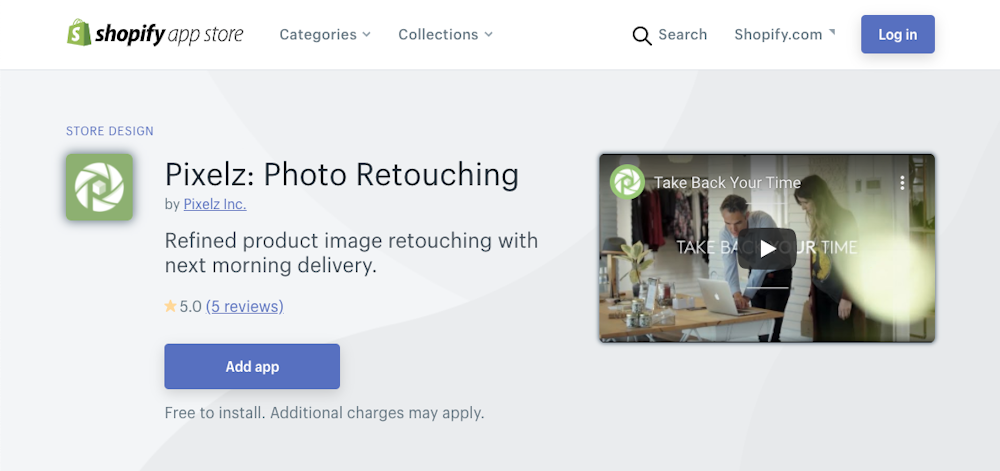 Shopify Product Photo Retouching App By Pixelz