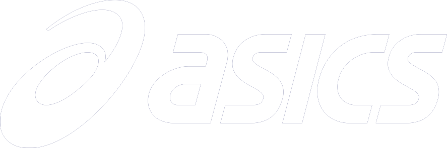 asics logo white